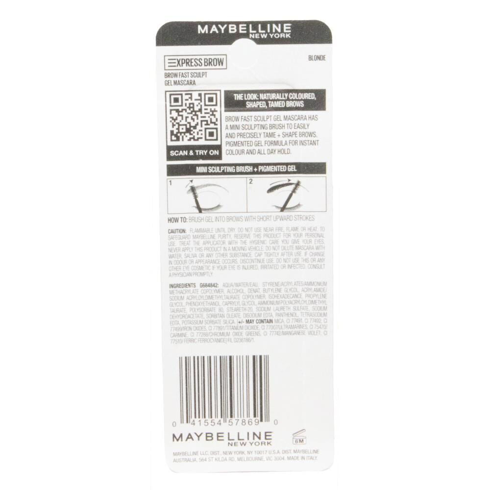 Maybelline Express Brow Fast Sculpt Gel Mascara 2.75ml Blonde Eye Makeup (3 Pack) — image 3