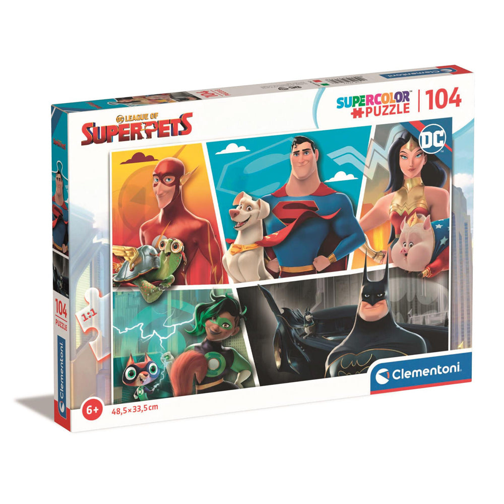 108139-104pc-clementoni-dc-comics-league-of-superpet-puzzle-48-5x33-5cm