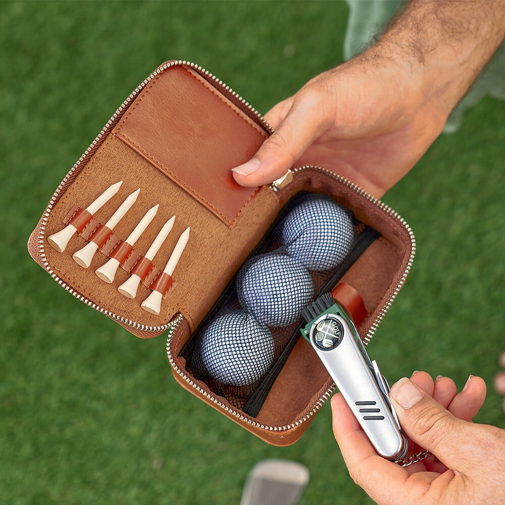 Annabel Trends 14.5cm Brown Gentleman's Golf Kit w/ Vegan Leather Case — image 7