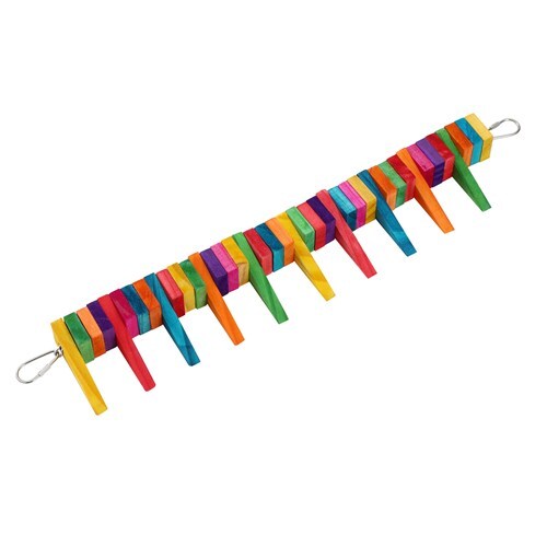 Paws and Claws Hanging 39cm Flexible Swing Wooden Toy Fun Play for Pet Parrot (2 Pack) — image 7