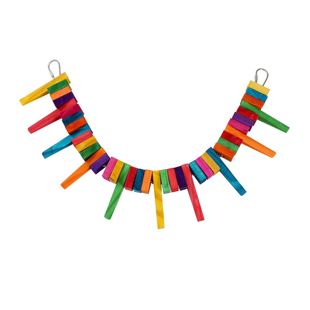Paws and Claws Hanging 39cm Flexible Swing Wooden Toy Fun Play for Pet Parrot (2 Pack) — image 6