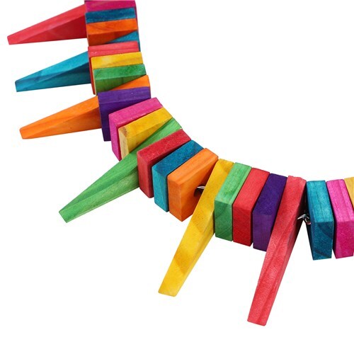 Paws and Claws Hanging 39cm Flexible Swing Wooden Toy Fun Play for Pet Parrot (2 Pack) — image 8