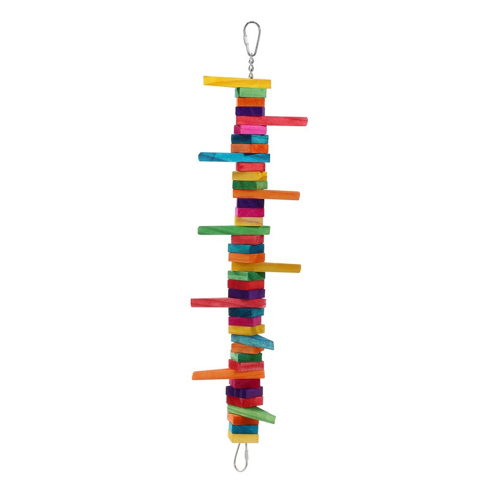 Paws and Claws Hanging 39cm Flexible Swing Wooden Toy Fun Play for Pet Parrot (2 Pack) — image 3