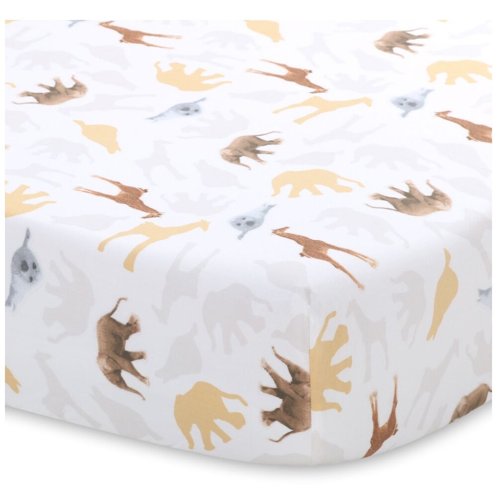 Little Haven Animal Planet Giraffe Baby Cot Bedding Set & Bath Towels Beige/White (7 Pieces) — image 2