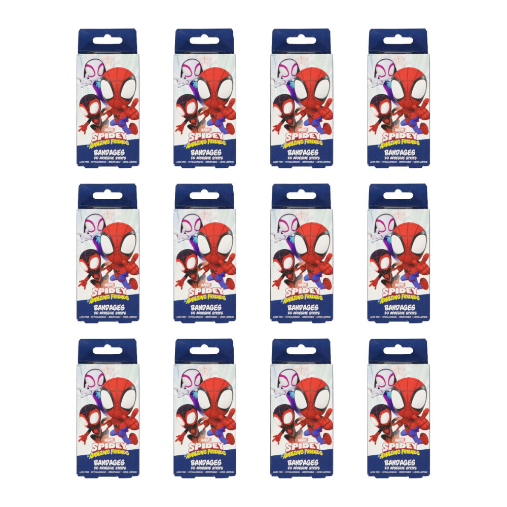 Marvel Spidey & His Amazing Friends 12x 20pc Adhesive Bandages Strips
