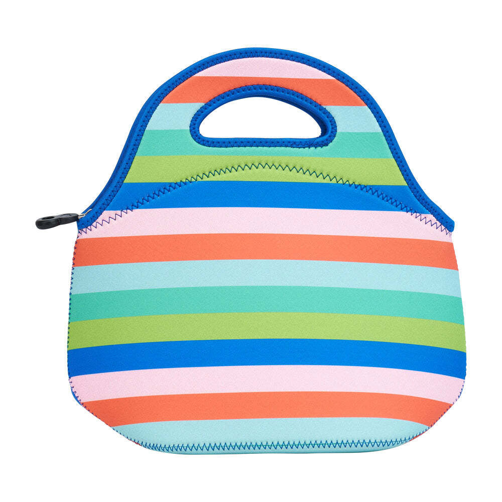 Annabel Trends 30cm Neoprene Lunch Bag Outdoor/School Lunchbox Bright Stripes (2 Pack) — image 2