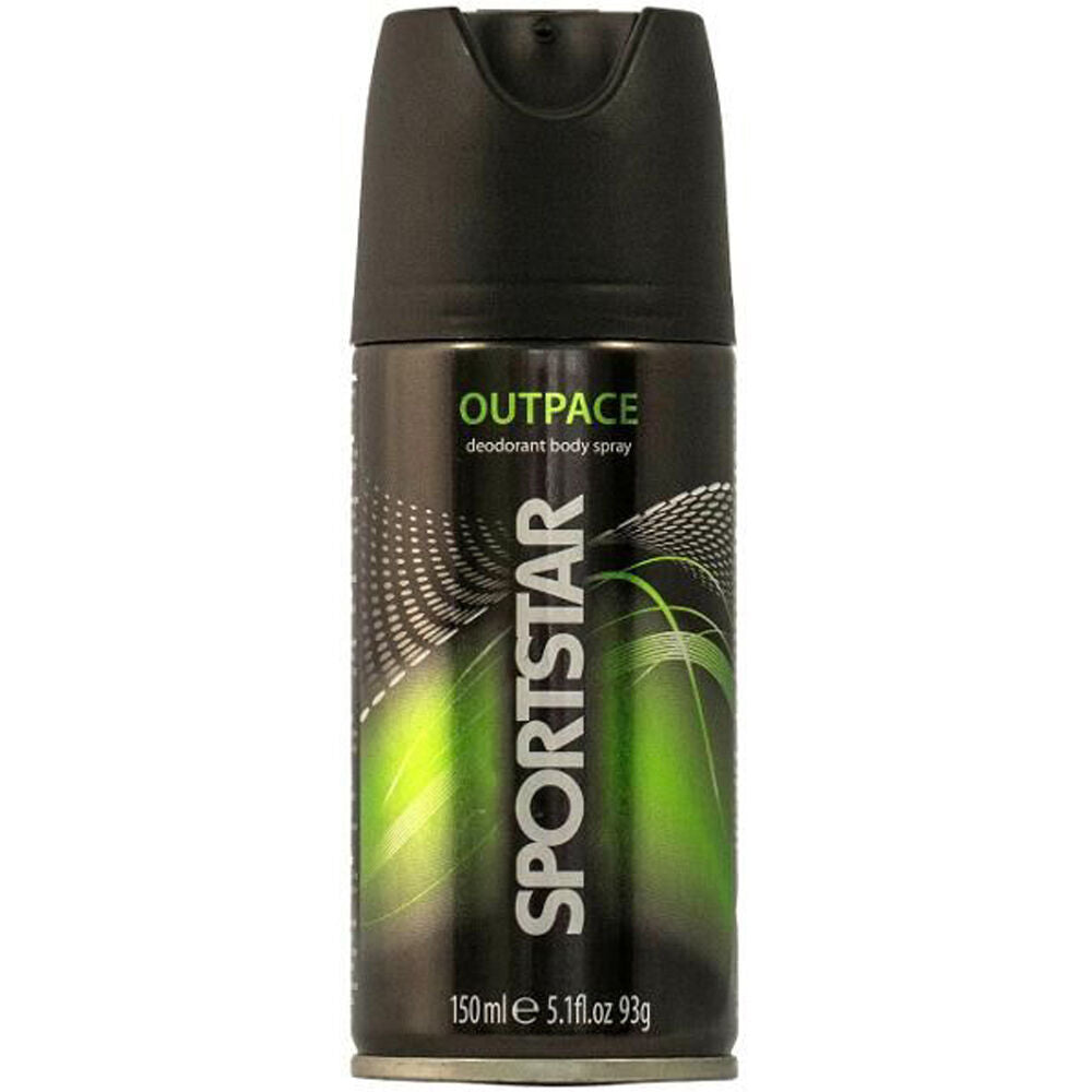 Sportstar 150ml Odour Protection Men's Deodorant Body Spray Outpace Scent
