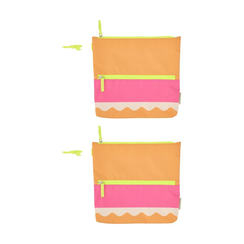 Annabel Trends Beach Wet Clothing Pouch Riptide Bag 28.5cm x 28cm Pink (2 Pack)