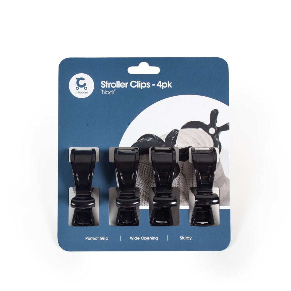 Childcare Lightweight Multi-Sized Stroller/Pram Clips Black (4 Pieces) — image 7