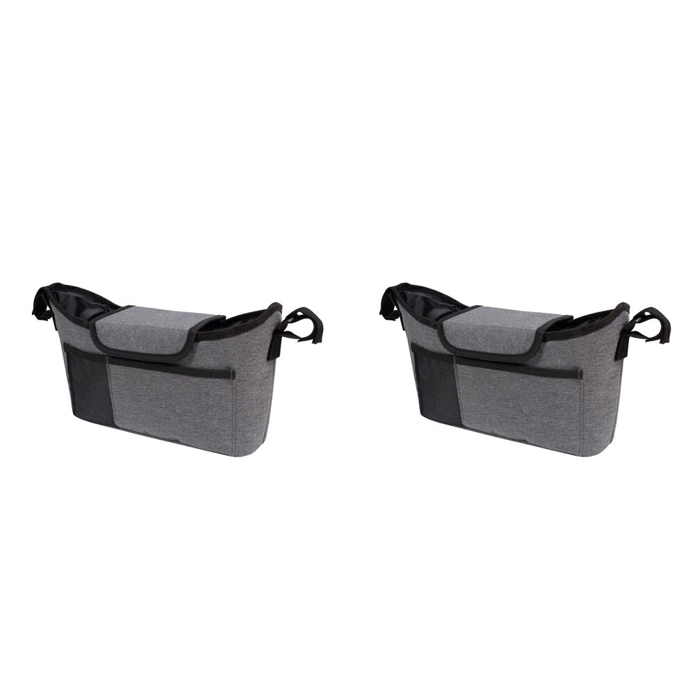 Childcare Adjustable Pram/Stroller Storage Organiser Large Grey (2 Pack)