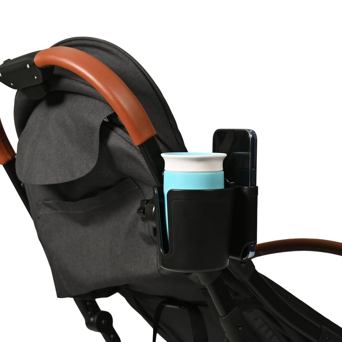 Childcare Lightweight Pram/Stroller Cup and Mobile Holder Black (2 Pack) — image 7