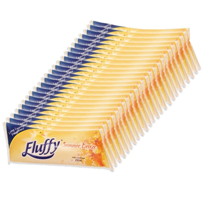 Fluffy 6L Summer Breeze Laundry Fabric Concentrated Softener Pouch - Makes 48L (24 Pack)