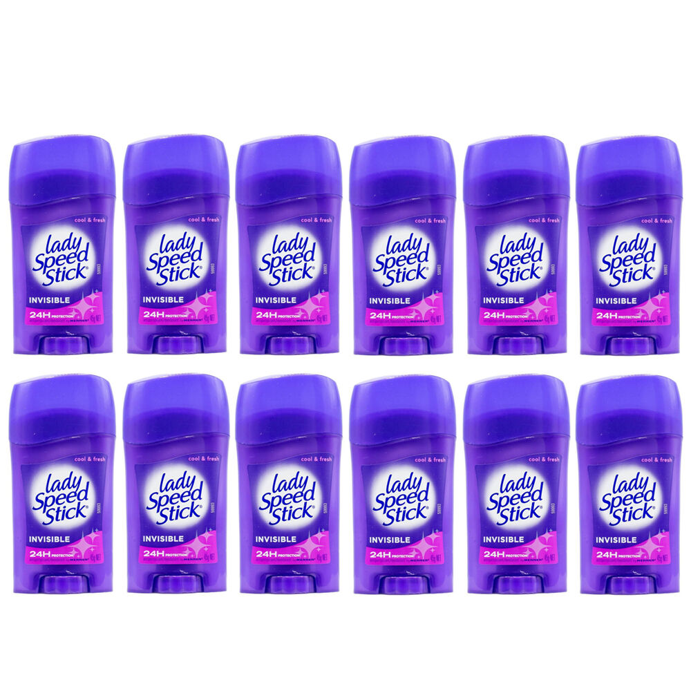 Mennen Invisible Lady Speed Stick Deodorant Cool & Fresh 24H Protection 45g (12 Pack)