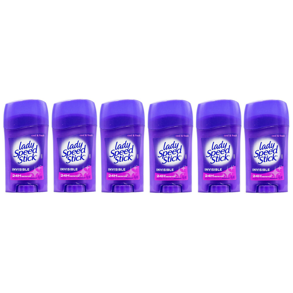 Mennen Invisible Lady Speed Stick Deodorant Cool & Fresh 24H Protection 45g (6 Pack)