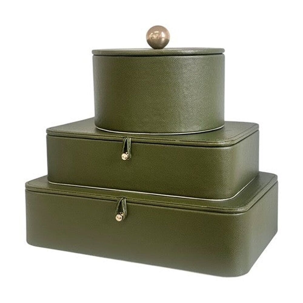 SS Collective Moss Green Stitched With Gold Decorative Box 24x15cm (2 Pack) — image 4