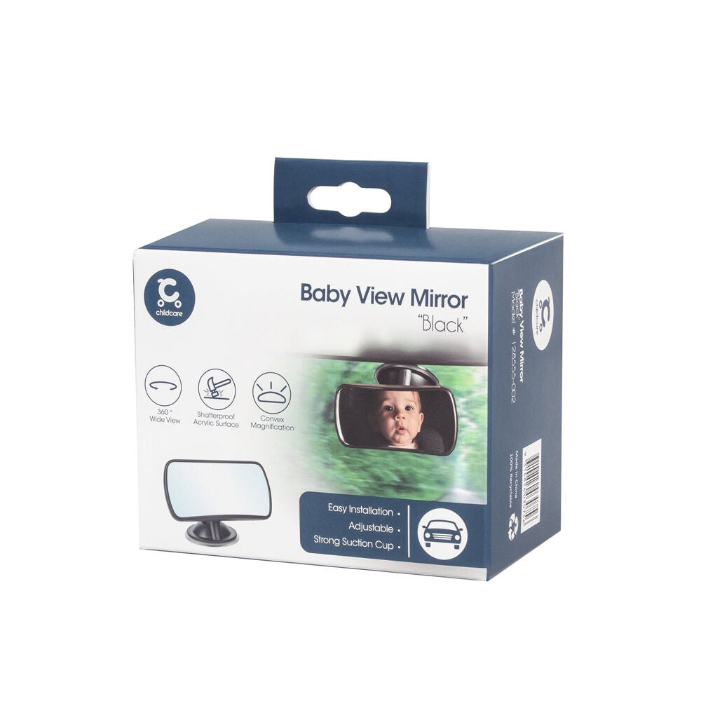 Childcare Black Baby Rear View Car Mirror With 360 Degree Rotation — image 5