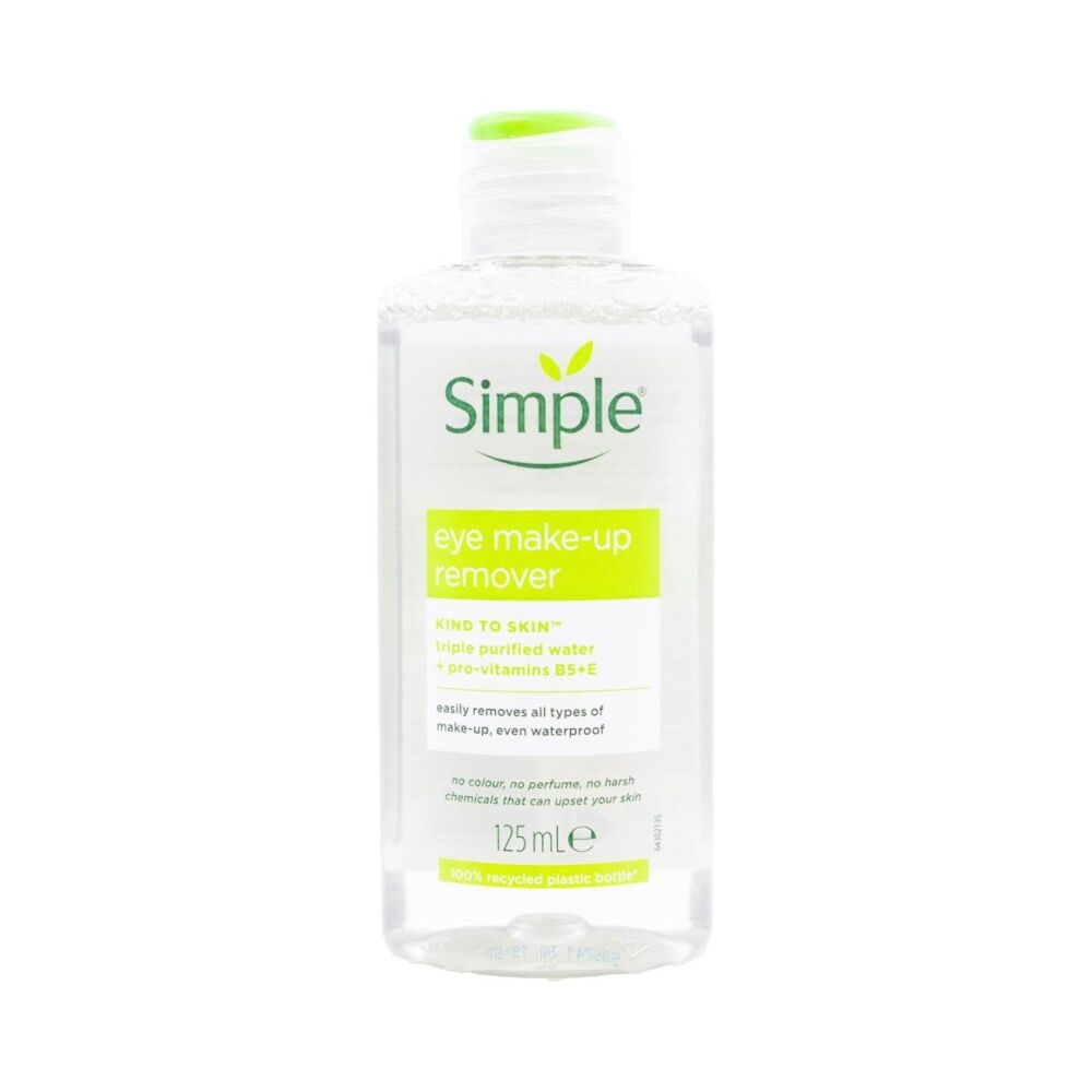 Simple Pure Eye Make Up Remover for Sensitive Skin Vitamin B5 & E 125ml (6 Pack) — image 2