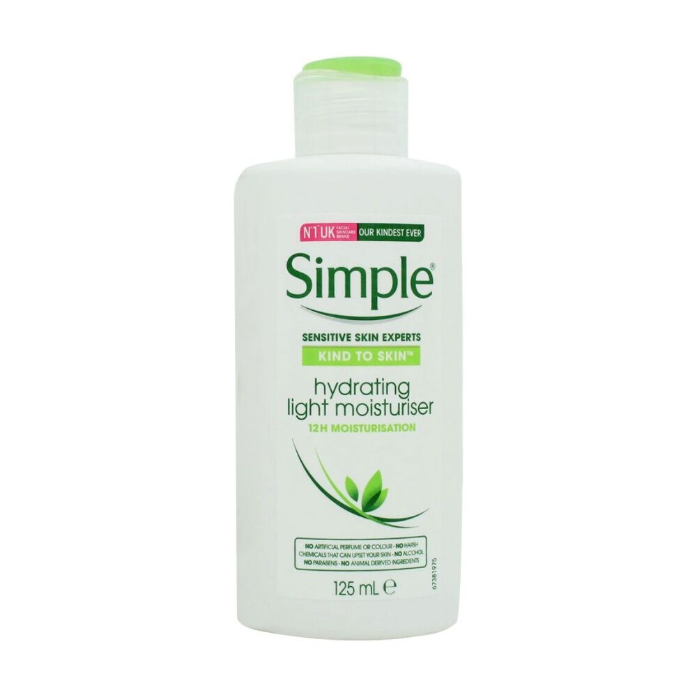 Simple Kind To Skin Hydrating Light 12H Moisturiser Bottle 125ml (4 Pack) — image 2