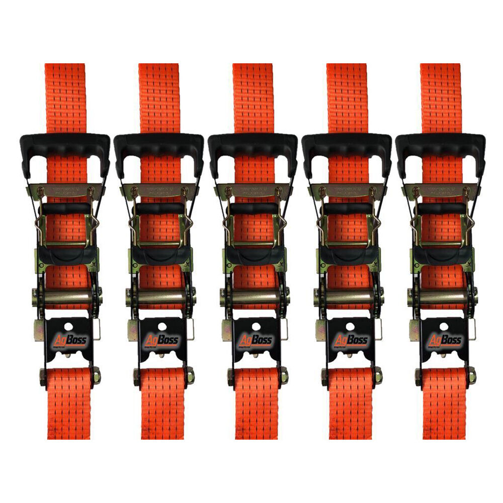 Agboss 93x50mm Orange Heavy Duty Ratchet Tie Down WLC 2500kg