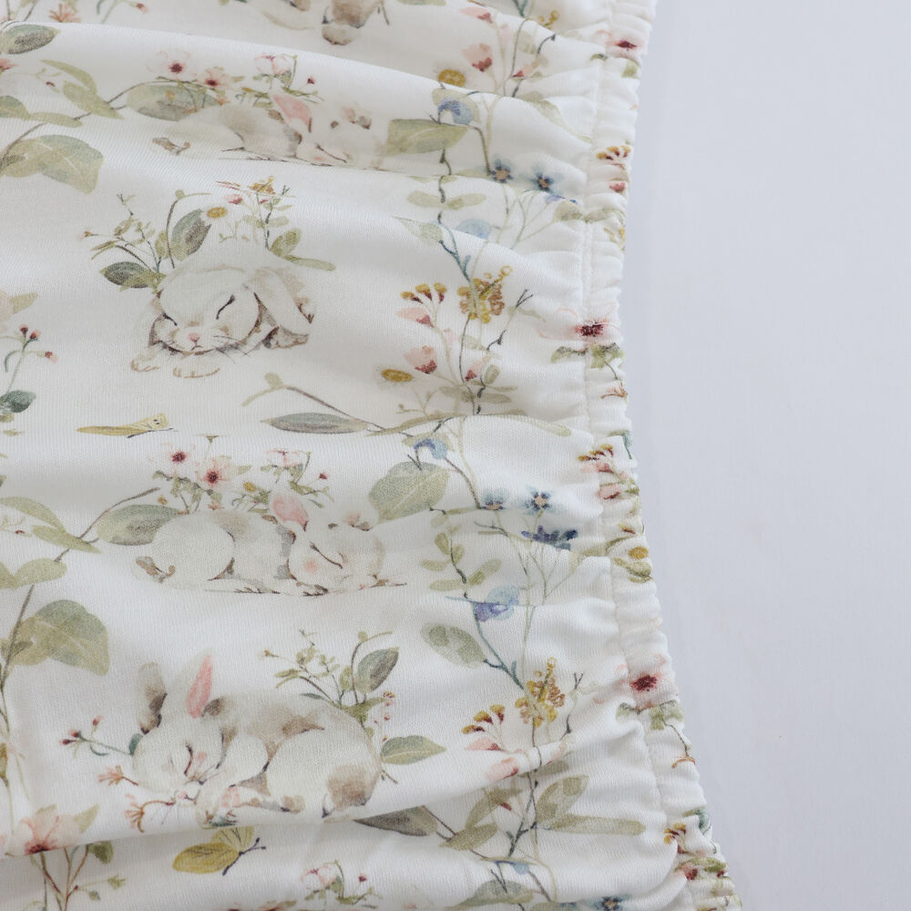 Bubba Blue Sleeping Bunny Jersey Bedside Sleeper Fitted Sheet 54x88x10cm (2 Pack) — image 3