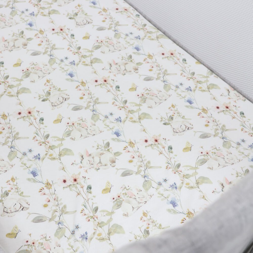 Bubba Blue Sleeping Bunny Jersey Bedside Sleeper Fitted Sheet 54x88x10cm (2 Pack) — image 5