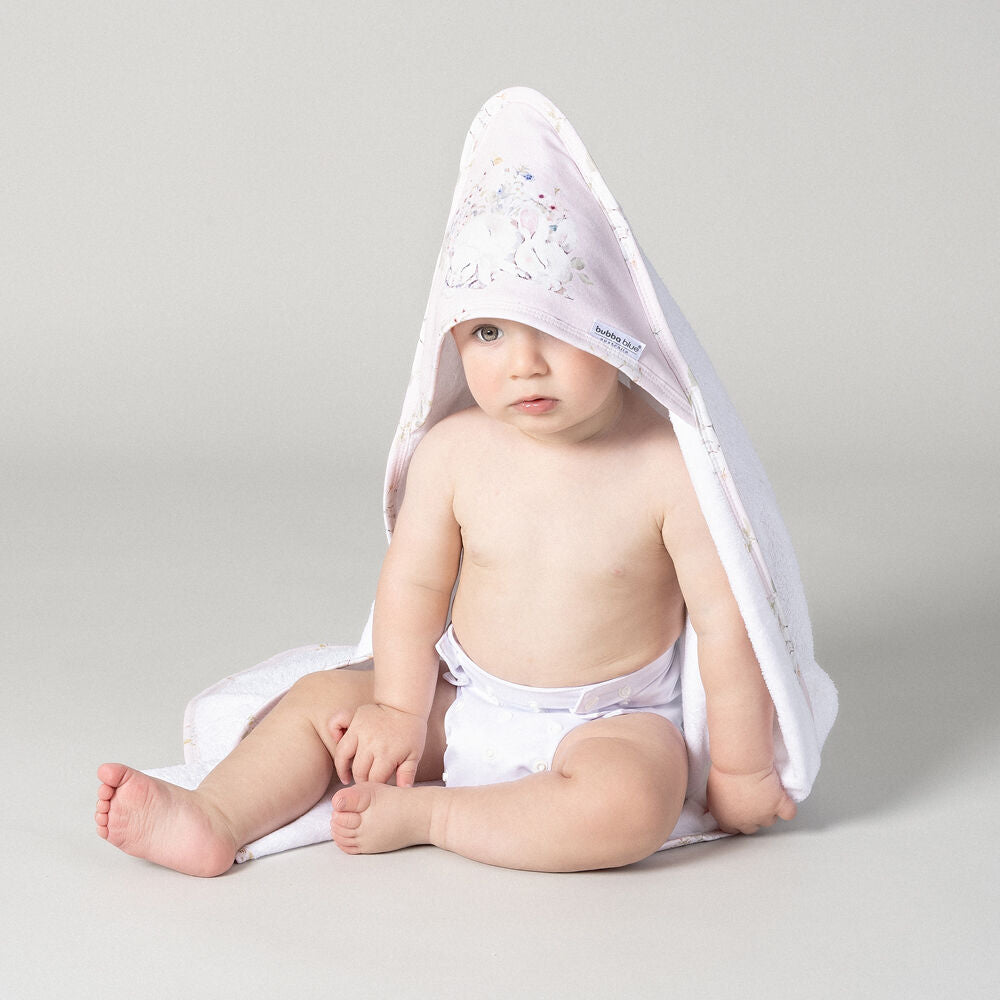 Bubba Blue Children's Sleeping Bunny Hooded Towel Soft 75x75cm (2 Pack) — image 7
