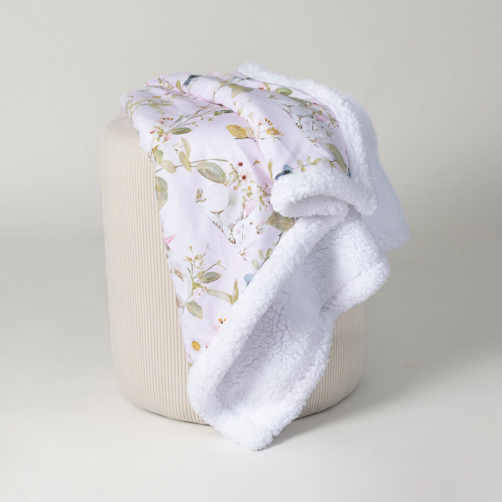 Bubba Blue 70x90cm Sleeping Bunny Reversible Fleece Cuddle Blanket — image 6
