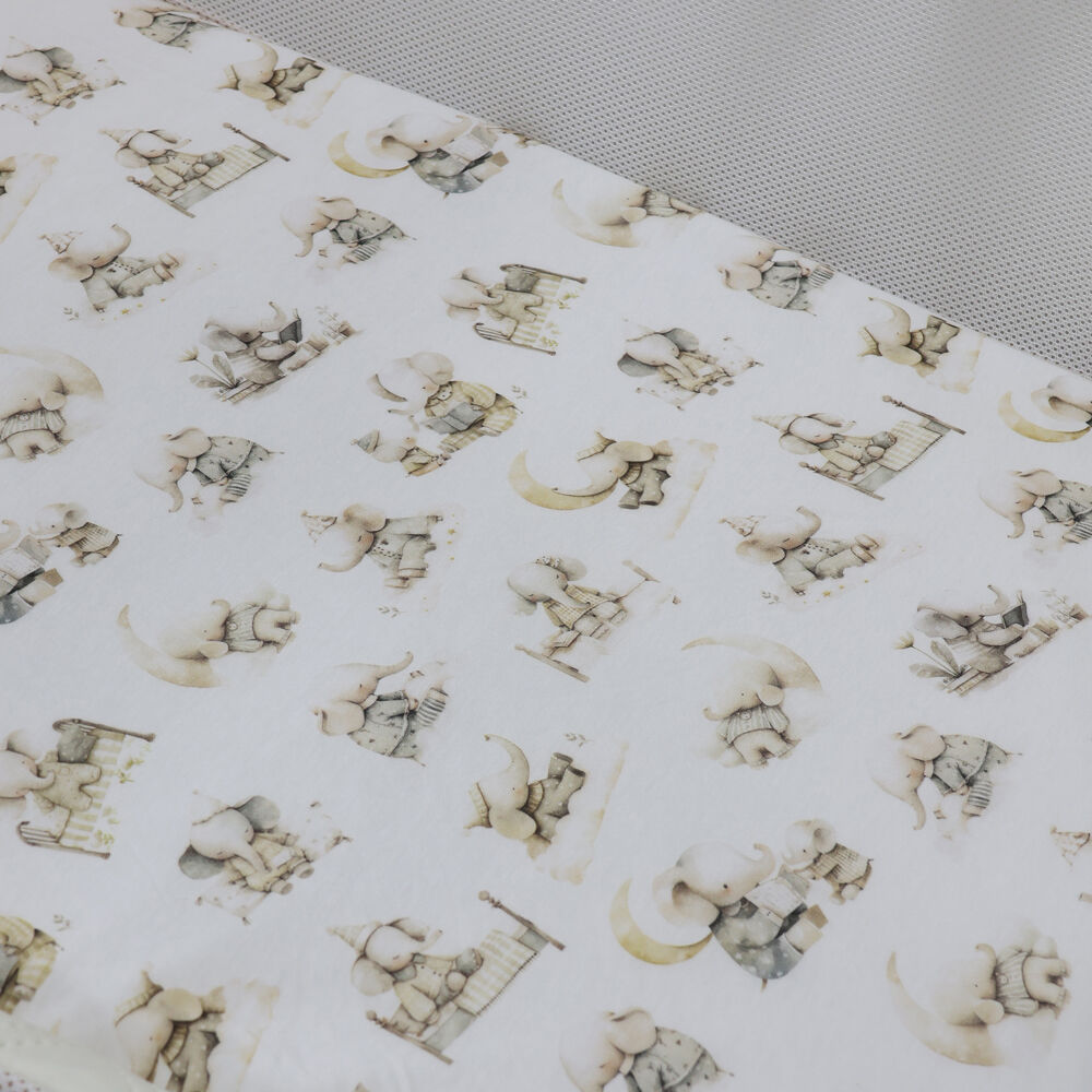 Bubba Blue Elephant Bedtime Jersey Bedside Sleeper Fitted Sheet 54x88x10cm (2 Pack) — image 5