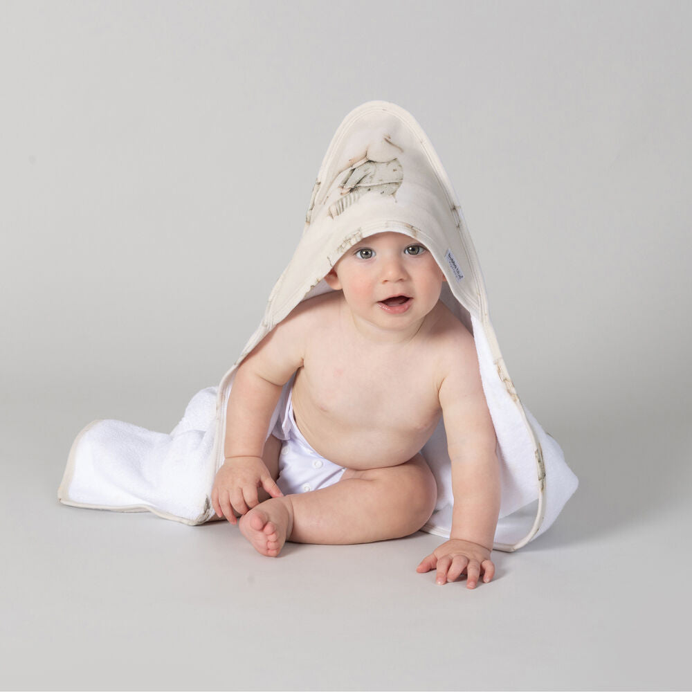 Bubba Blue Children's Elephant Bedtime Hooded Towel Soft 75x75cm (2 Pack) — image 4