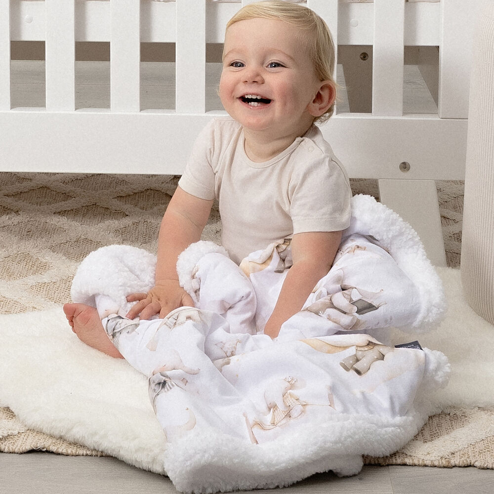 Bubba Blue 70x90cm Elephant Bedtime Reversible Fleece Cuddle Blanket — image 4