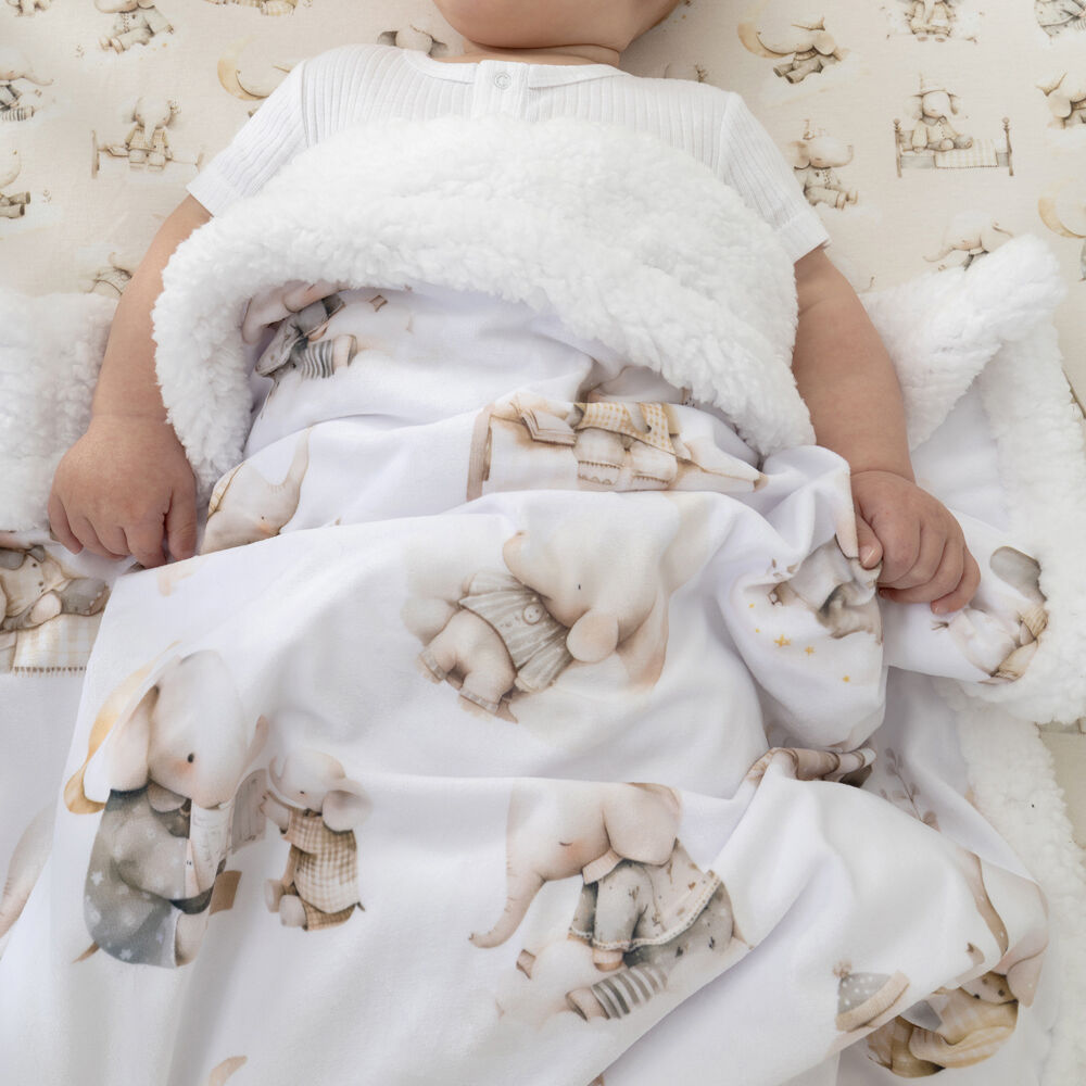 Bubba Blue 70x90cm Elephant Bedtime Reversible Fleece Cuddle Blanket — image 9