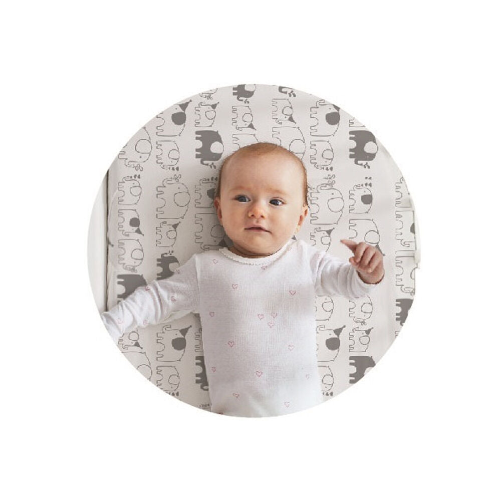 Playette Bedside Printed Fitted Sheet for Co-Sleeper Kids/Children White (2 Pack) — image 3