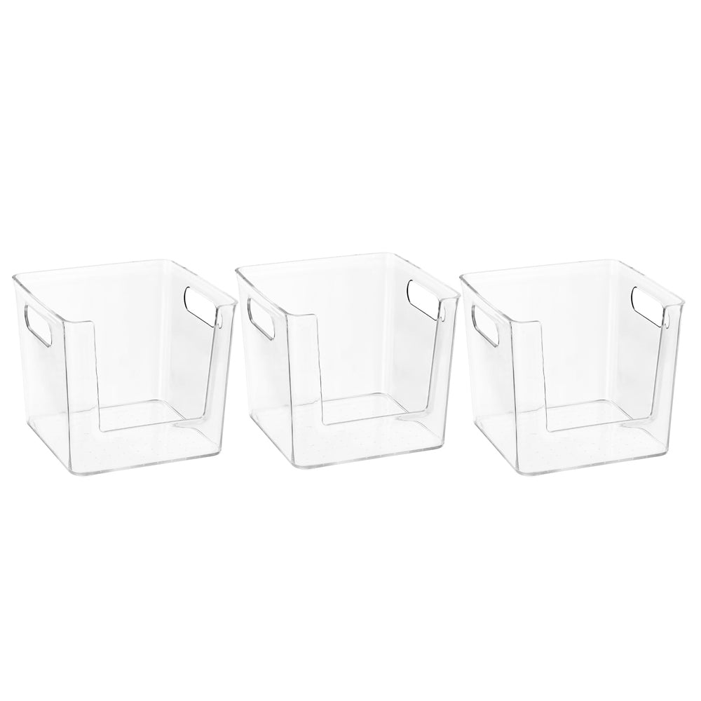 Boxsweden Crystal 16.5x14.5cm Pick Container Storage Home Organiser Small CL (3 Pack)