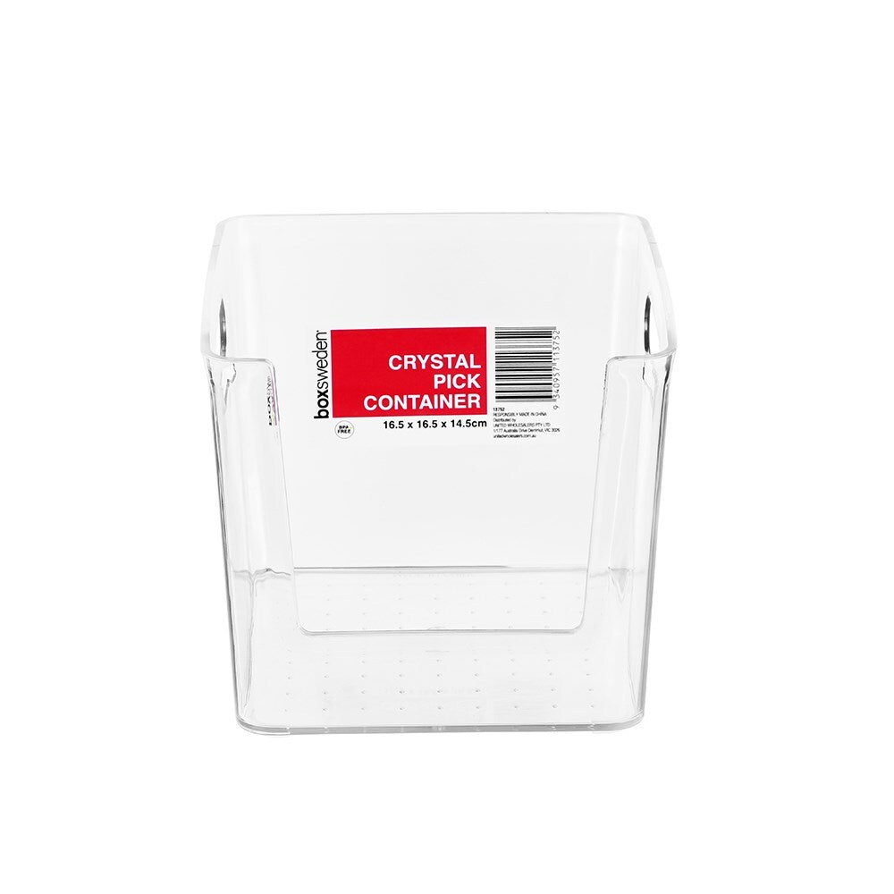 Boxsweden Crystal 16.5x14.5cm Pick Container Storage Home Organiser Small CL (3 Pack) — image 4