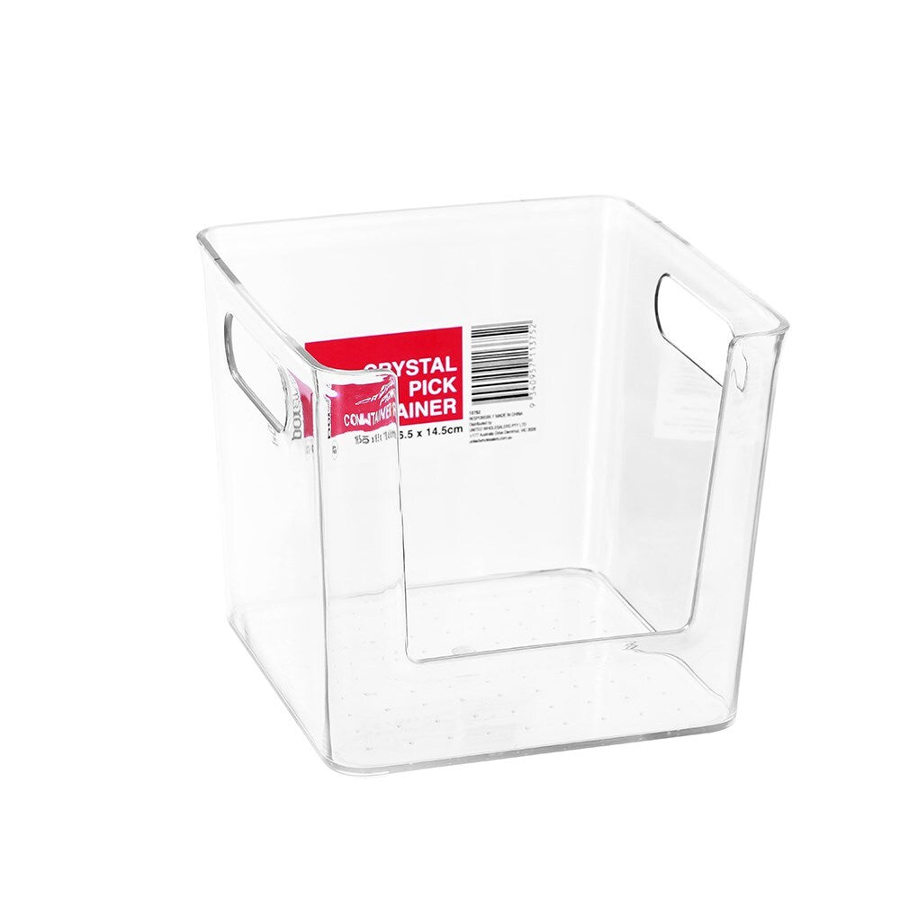 Boxsweden Crystal 16.5x14.5cm Pick Container Storage Home Organiser Small CL (3 Pack) — image 3