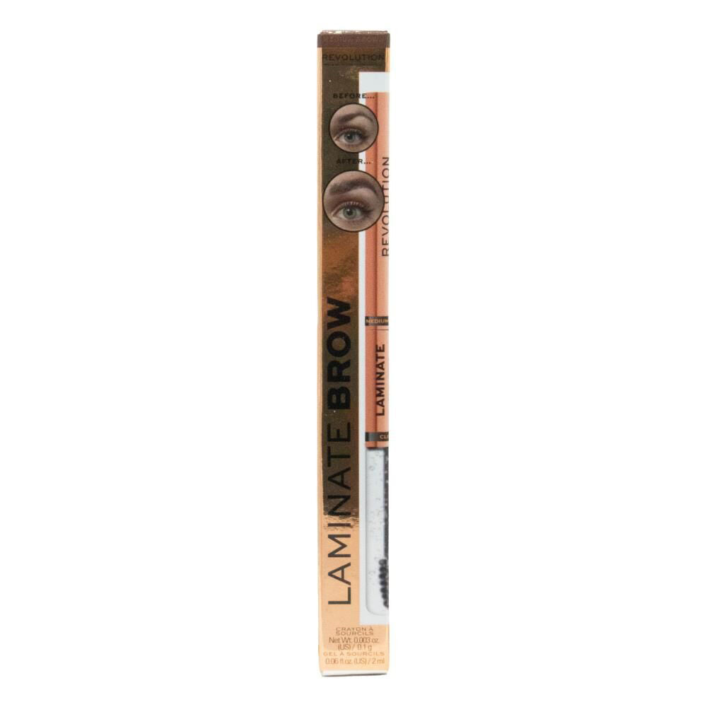 Revolution Laminate Brow Gel 2ml Medium Brown Eye Makeup Cosmetics (3 Pack) — image 2