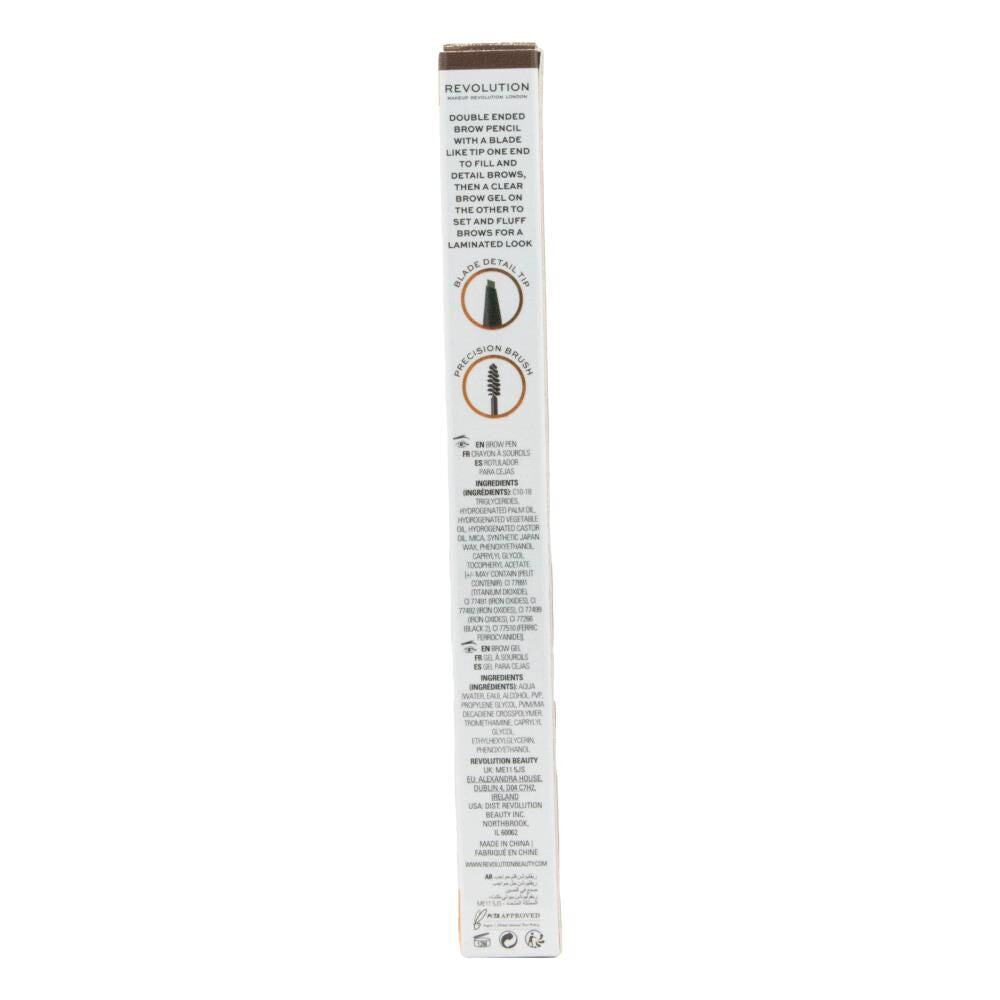 Revolution Laminate Brow Gel 2ml Medium Brown Eye Makeup Cosmetics (3 Pack) — image 4