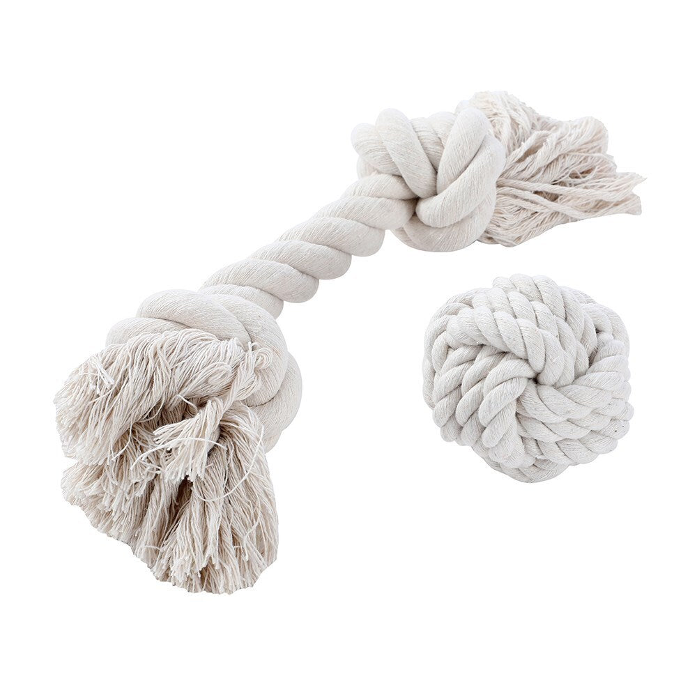 Paws and Claws 30cm Eco Braided/Knot Rope Pet/Dog Cotton Teeth Clean Chew Toy (2 Pack) — image 6