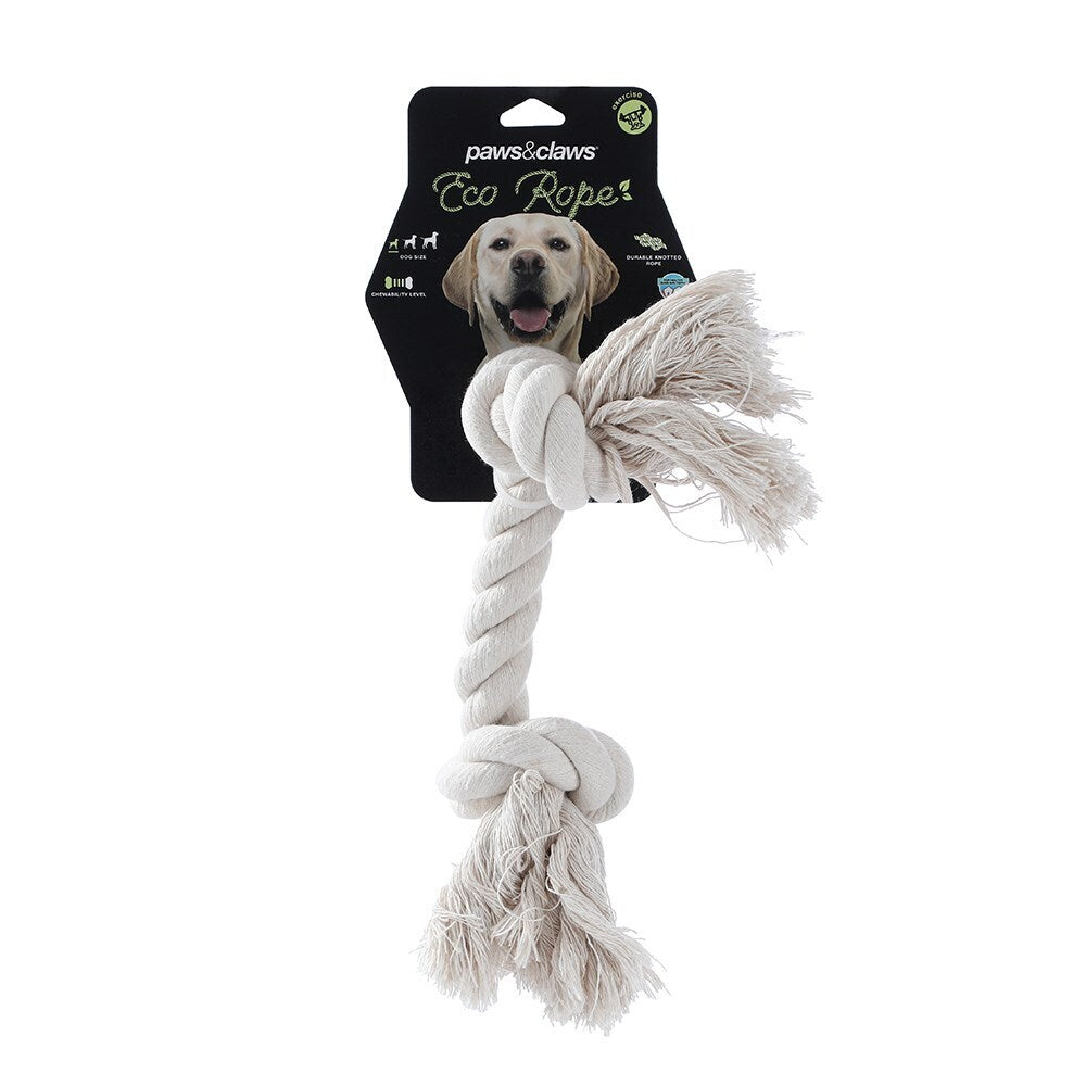 Paws and Claws 30cm Eco Braided/Knot Rope Pet/Dog Cotton Teeth Clean Chew Toy (2 Pack) — image 2