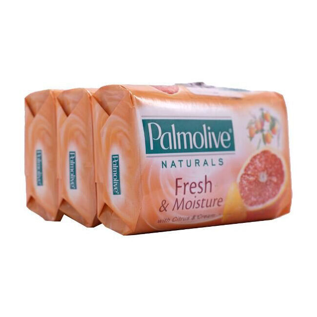 Palmolive 3pc Palmolive Naturals Fresh & Moisture w/ Citrus Cream Soap Bar 80g Care (12 Pack) — image 2