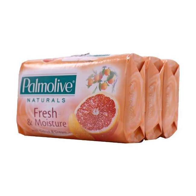 Palmolive 3pc Palmolive Naturals Fresh & Moisture w/ Citrus Cream Soap Bar 80g Care (12 Pack) — image 4