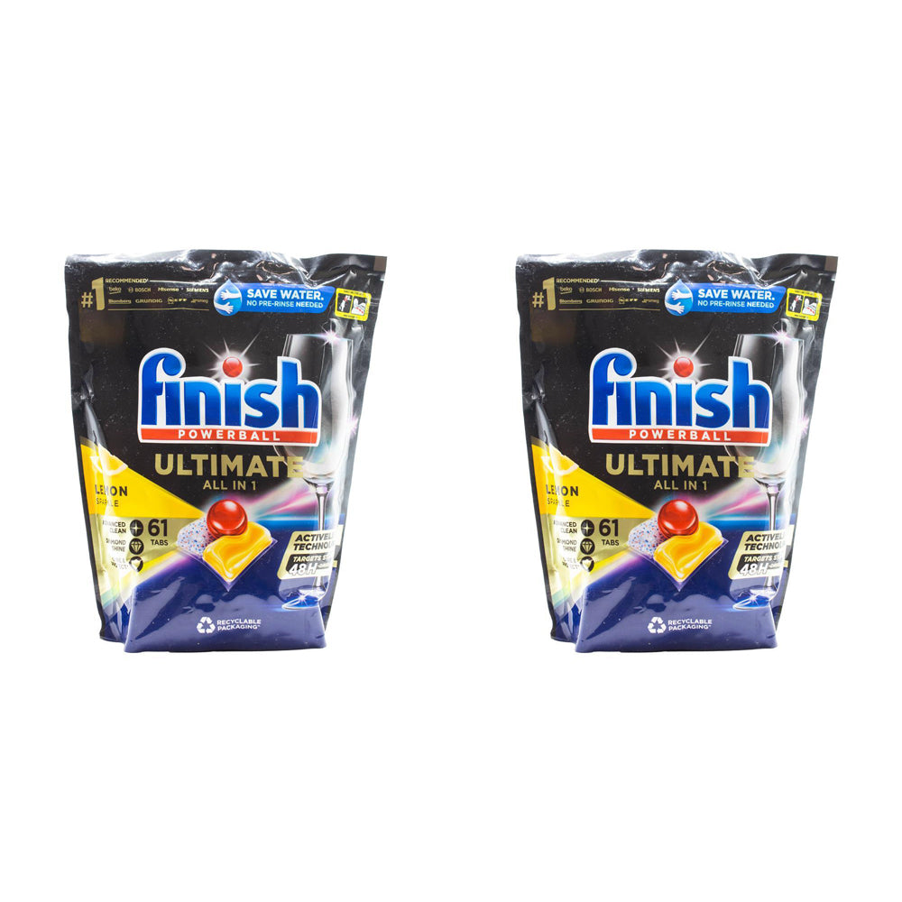 Finish Ultimate All-In-1 Advanced Clean Dishwasher Tablets Lemon Sparkle (122 Pieces)