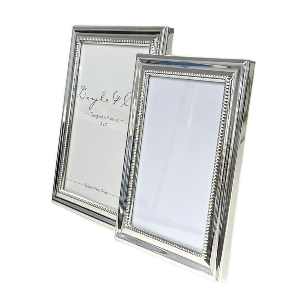 SS Collective 5x7 Silver Textured Decadence Single Bead Photo Frame Rectangle — image 2