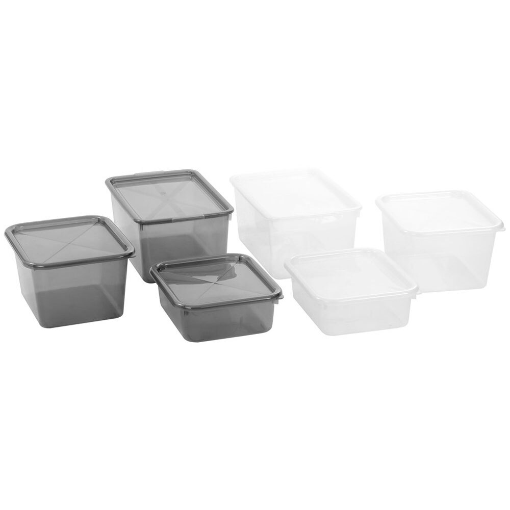 Boxsweden 15L Storage Container 35.5cm Home Organiser w/ Lid Holder Assorted (2 Pack) — image 5