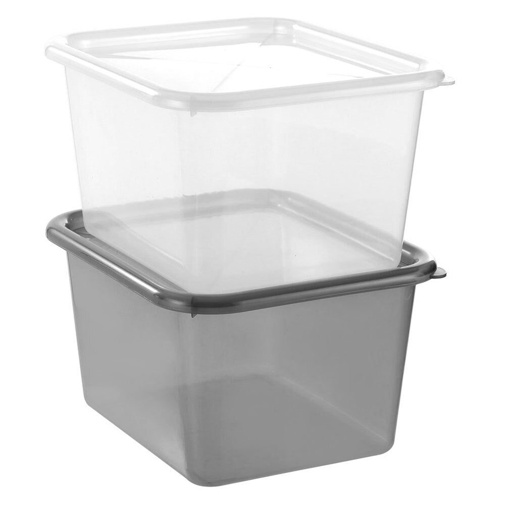 Boxsweden 15L Storage Container 35.5cm Home Organiser w/ Lid Holder Assorted (2 Pack)
