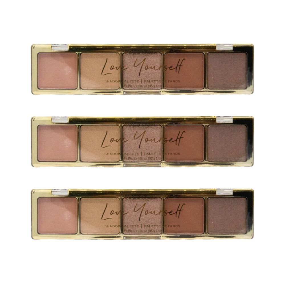 Revolution 1.1g Eye Shadow Palette Love Yourself Soft Pink Beauty Makeup (3 Pack)