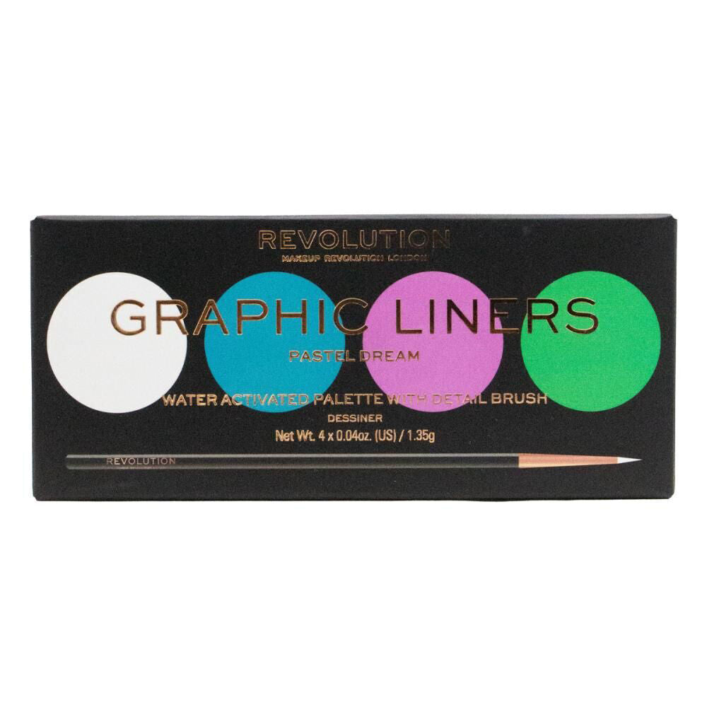 Revolution Water Activated Eye Shadow Palette w/ Brush 1.35g Pastel Dream (3 Pack) — image 2