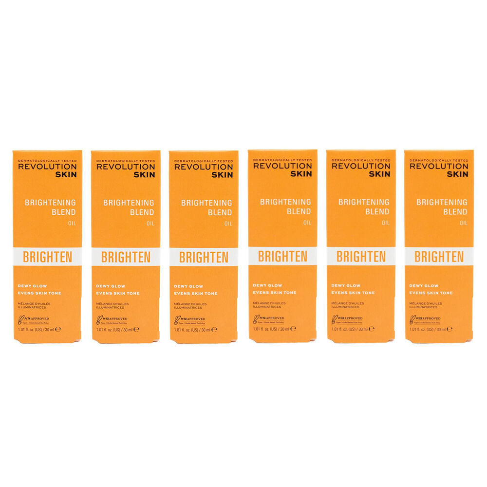 Revolution Skin Brightening Blend Oil Brighten Face Glow Care 30ml (6 Pack)