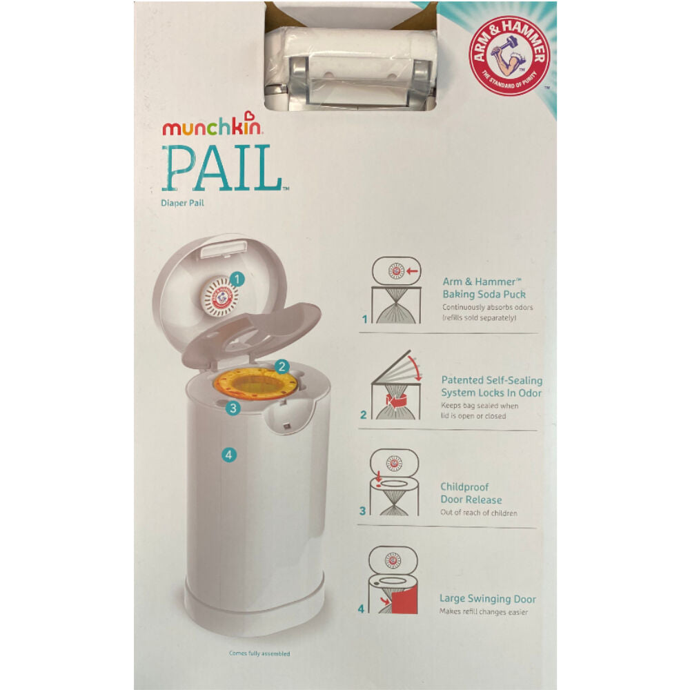 Munchkin 30L Baby Pail Self-Sealing Nappy Bin w/ Starter Refill & 8x 272 bags — image 10