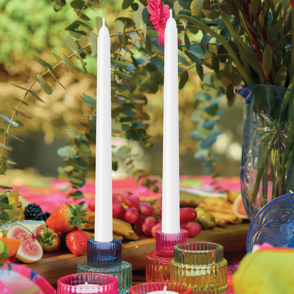 Annabel Trends 3pc Annabel Trends Jewel Long Taper Candles Soy Beeswax 30cm White (2 Pack) — image 5